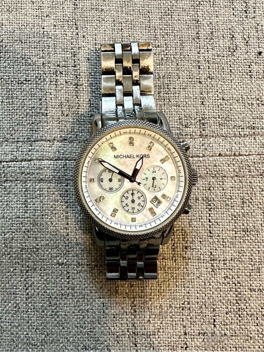 Michael Kors Women’s Gunmetal Chronograph Watch - Iridescent Dial